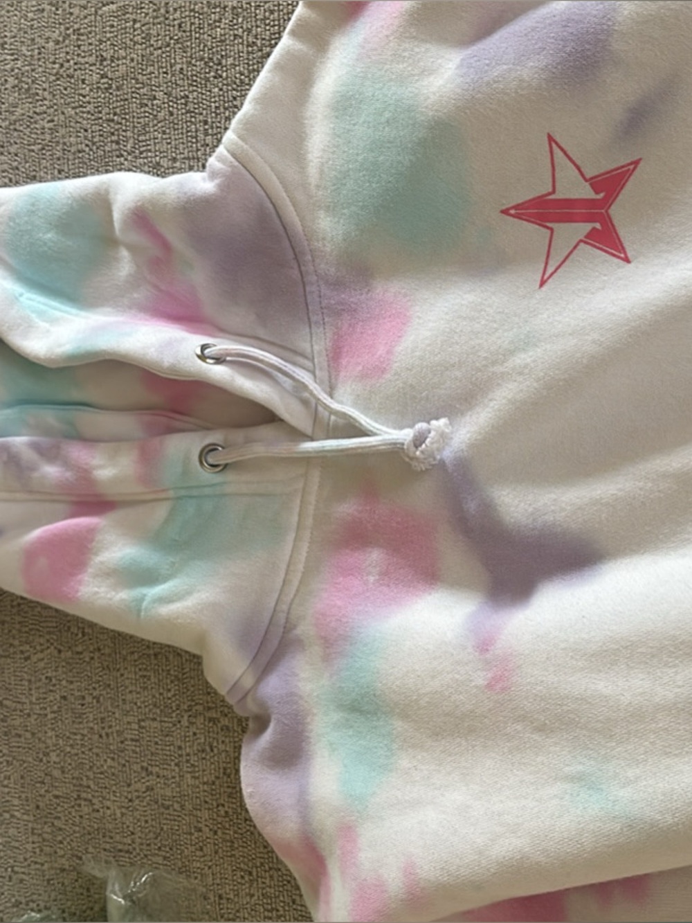 Jeffree Star Pastel Tie-Dye Hoodie in Pink, Purple, Mint